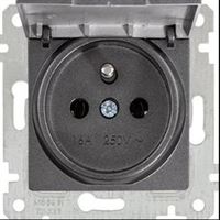 RİTA MEK TUŞ UPS KAPAKLI (FRANSIZ) PRİZ ANTRASİT 1